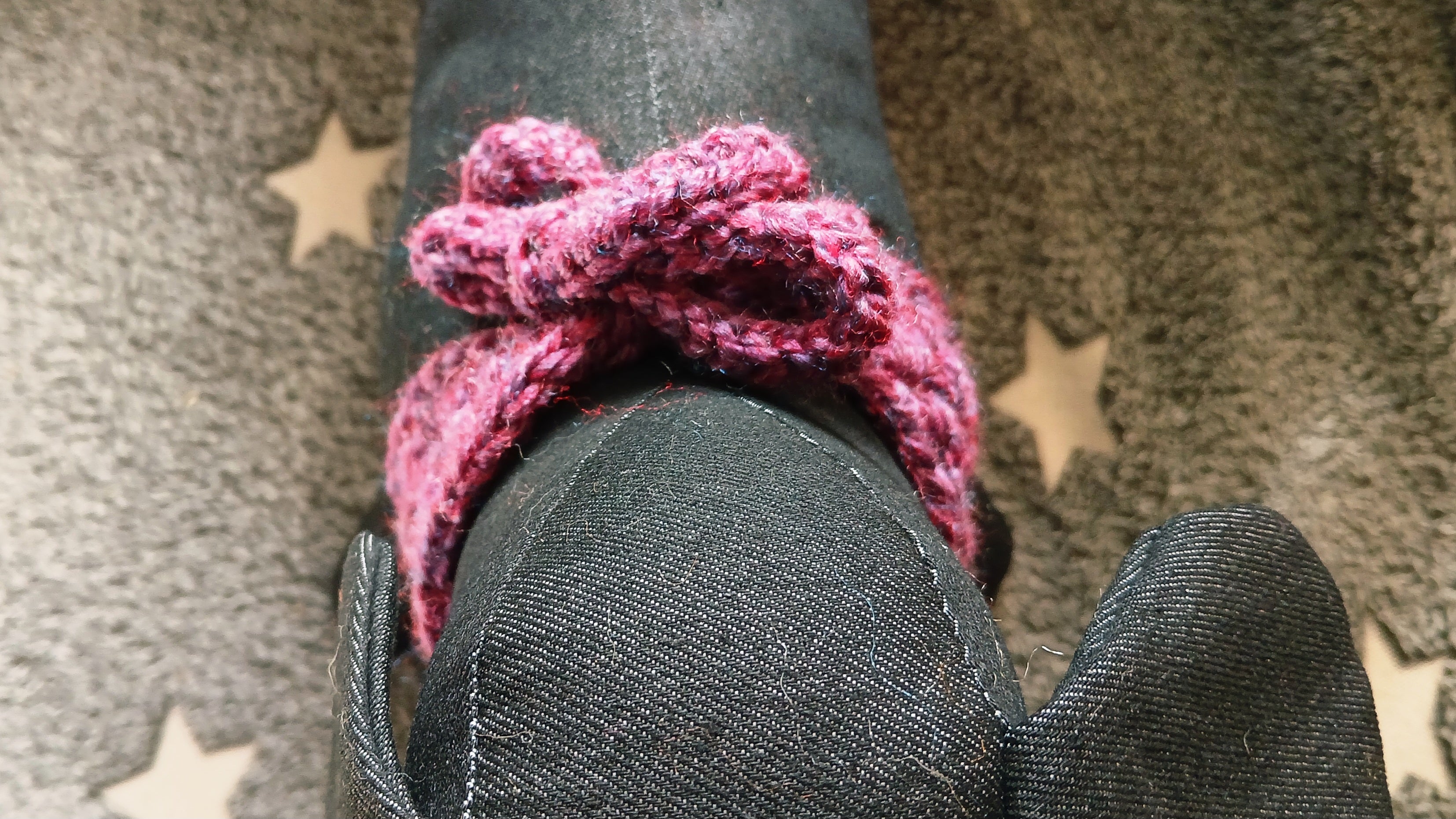 View from above on a tie on bandana