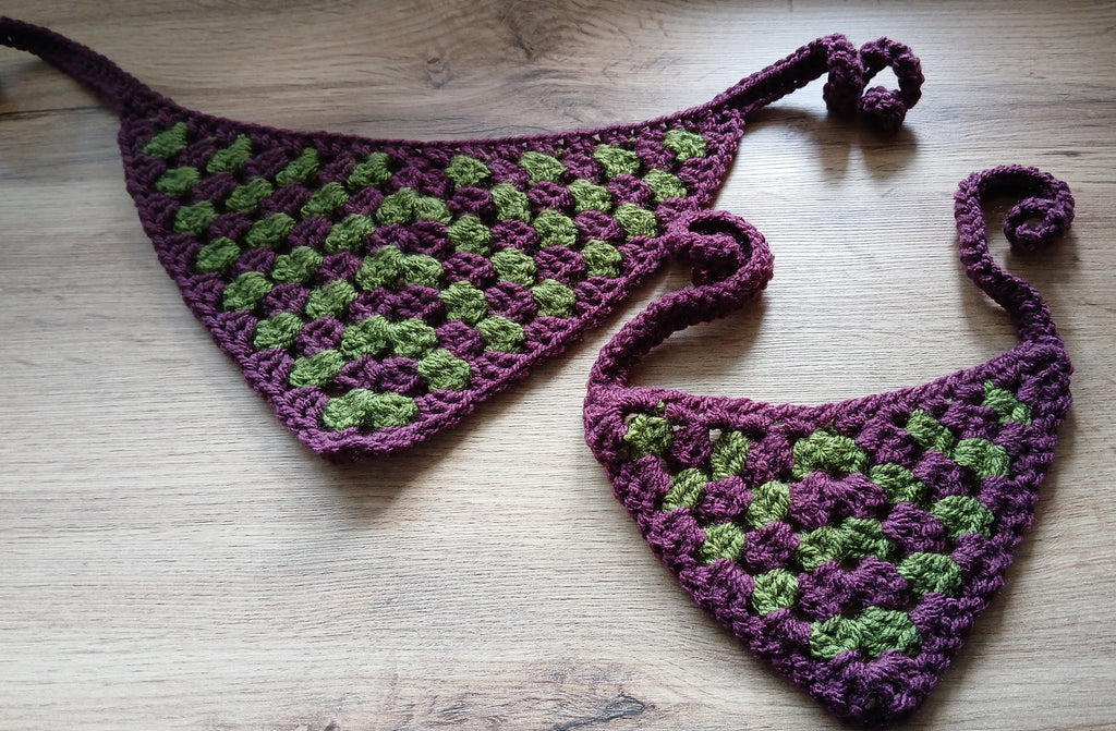 Crochet bandanas for pets