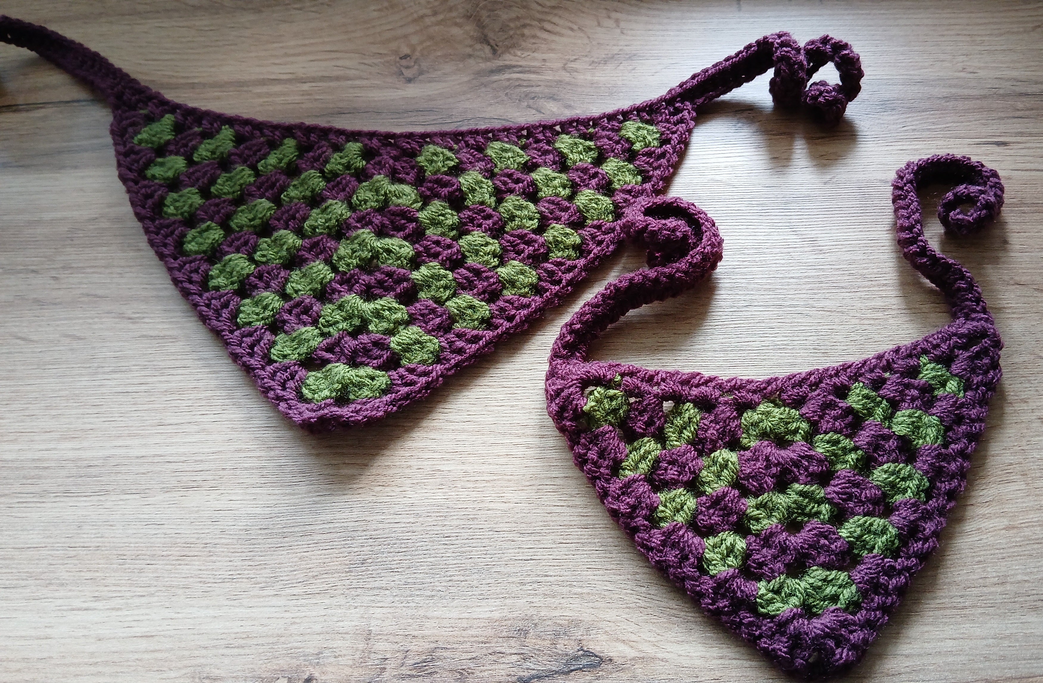 Crochet bandanas for pets