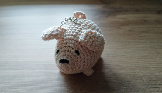 Potato Labrador Retriever Keychain - Handmade Crochet Labrador Pendant