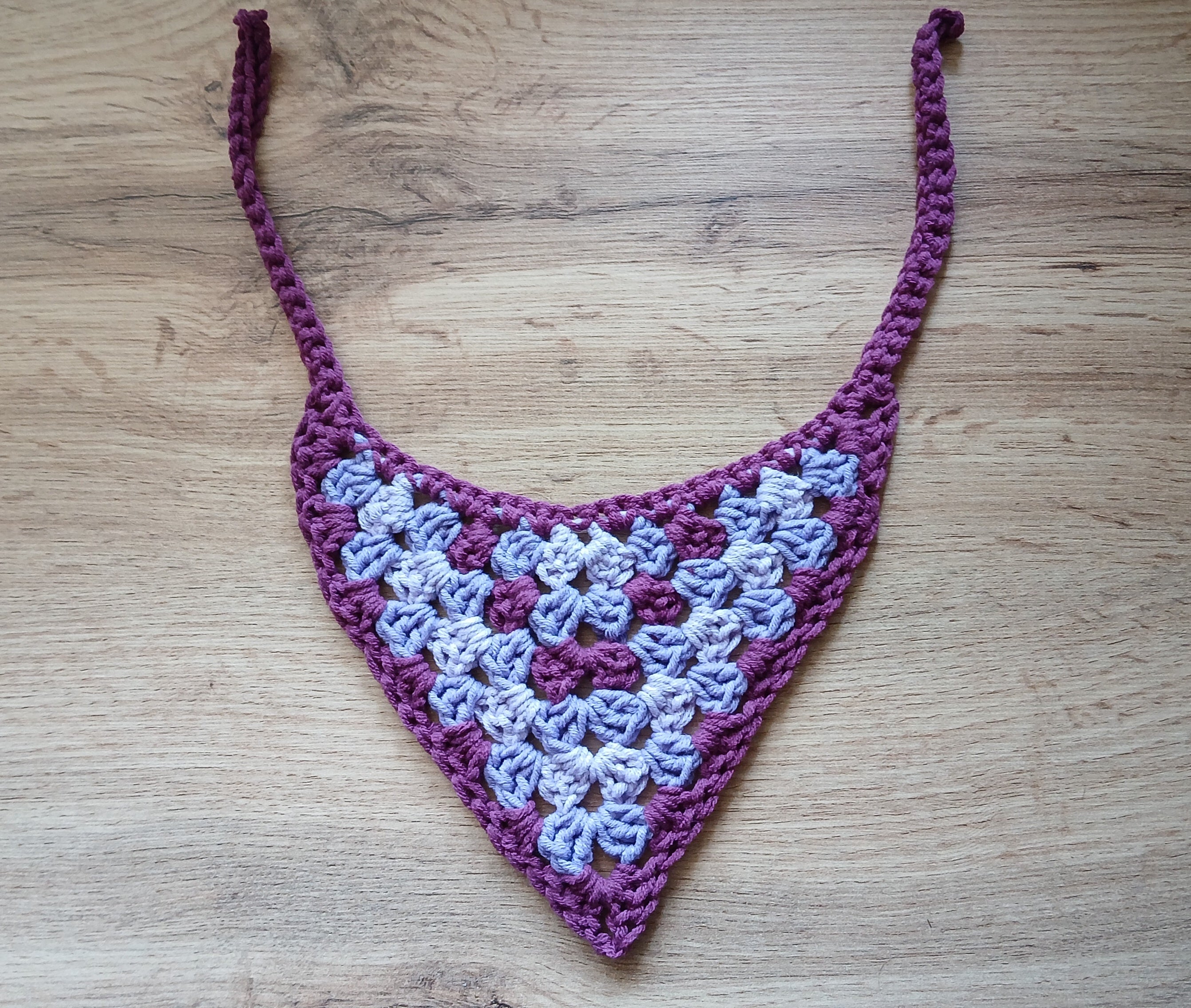 Purple dog bandana for small pets