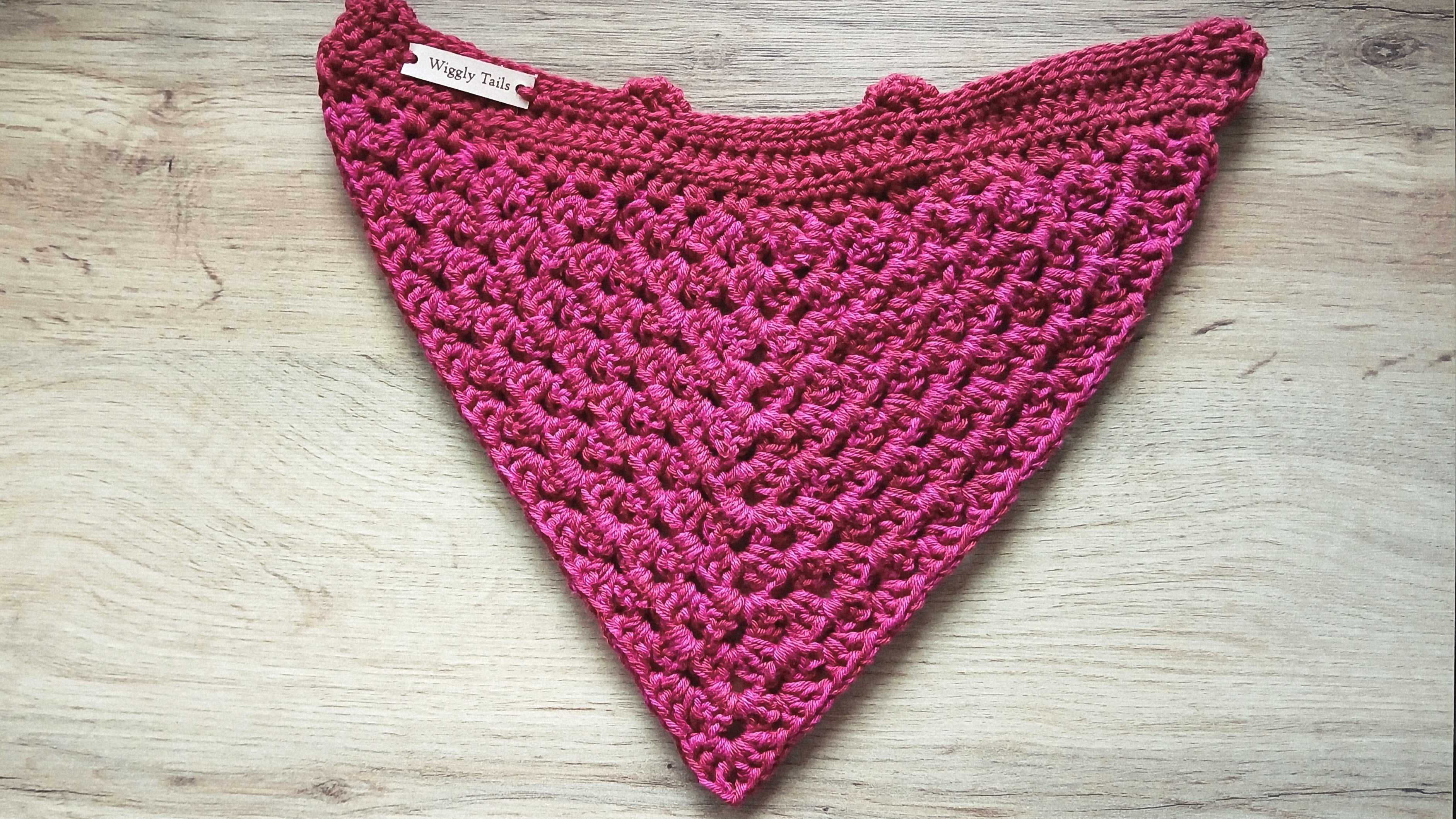 Dog bandana in raspberry red