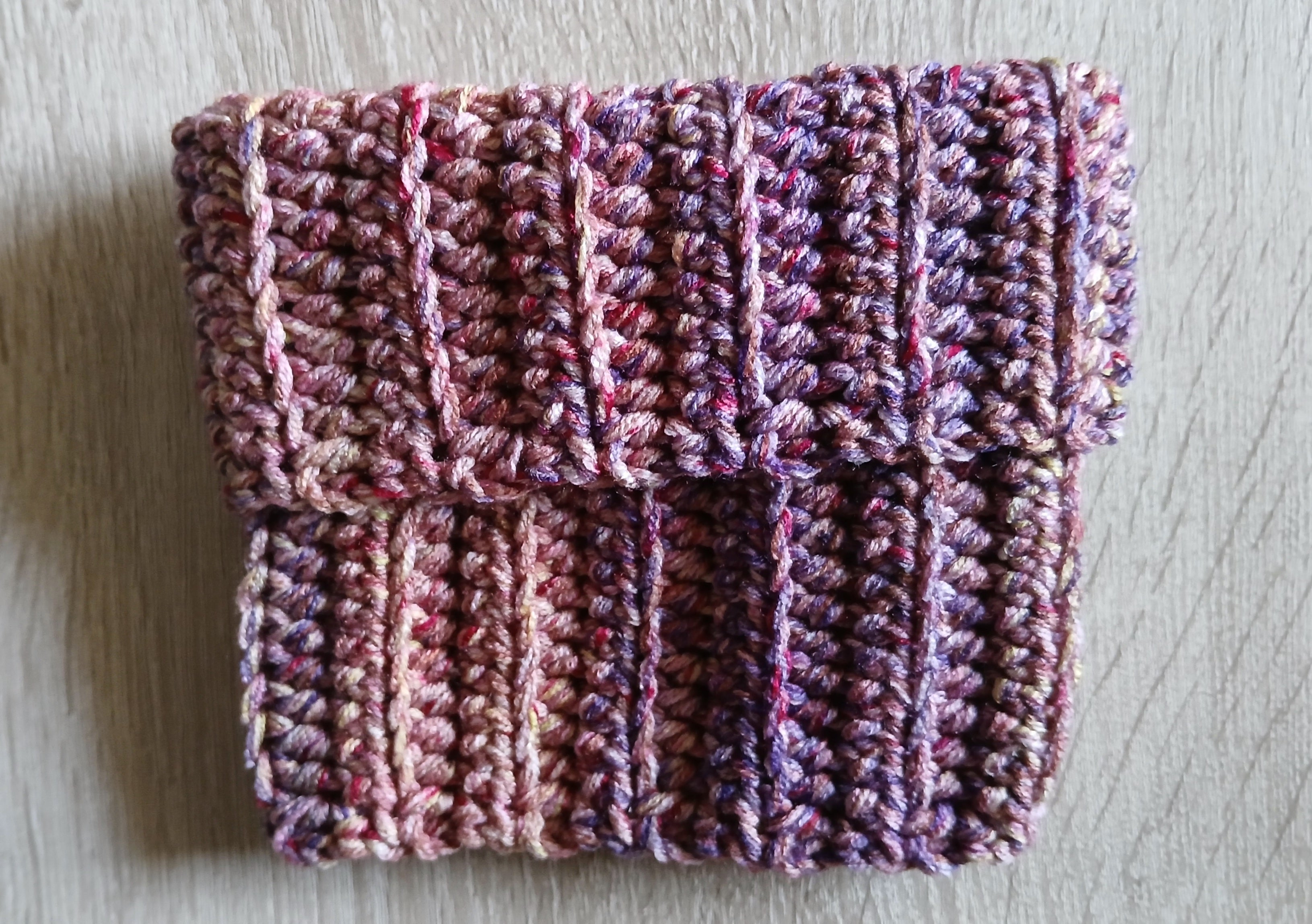 Dog snood rolled up like a turtle neck sweater 