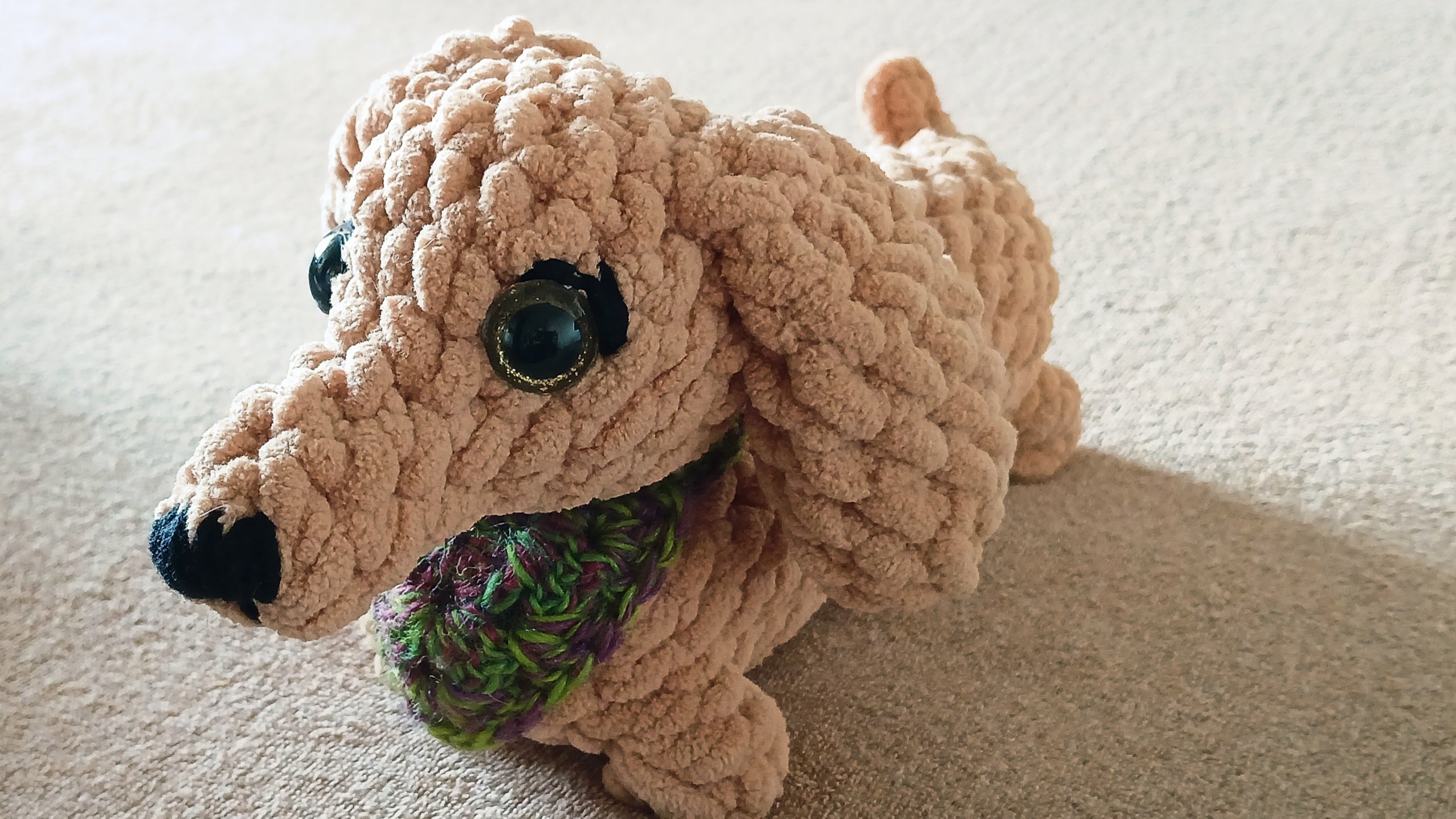 crochet dachshund plushie