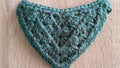 Dark Green Crochet Dog Bandana - Size XS-XL