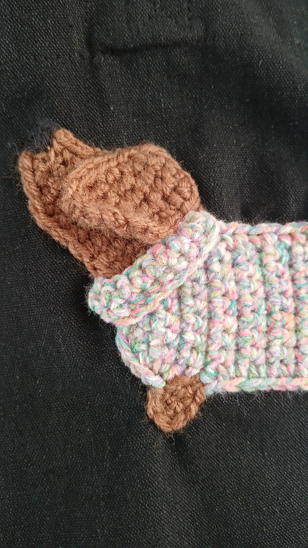 Dachshund Tote Bag, Shopping Bag With a Sausage Dog, Handcrafted Cotton Canvas Market Bag