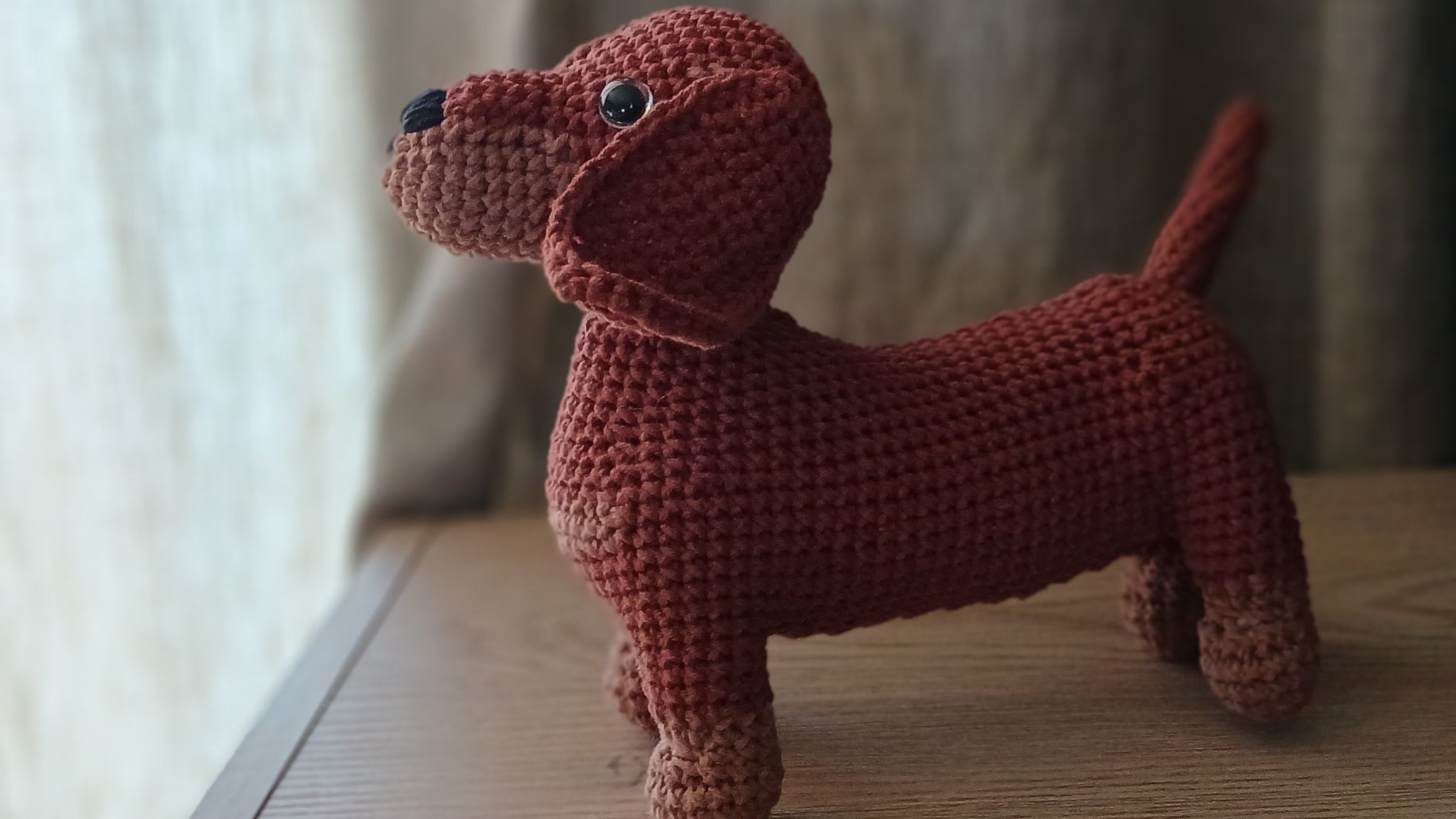 Chocolate and Tan Dachshund Desk Buddy - Office Decoration For Dog Lovers