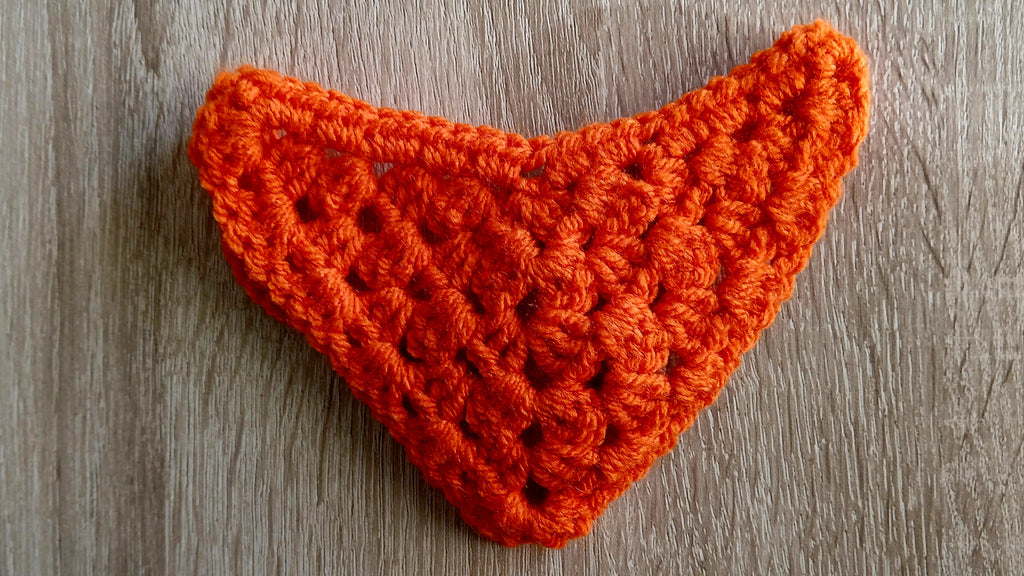 Orange Crochet Dog Bandana - Size XS-XL - Koningsdag Dog Neckwear