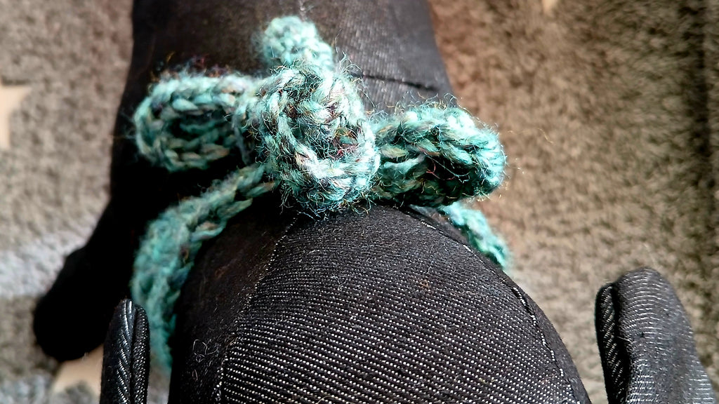 Dark Green Crochet Dog Bandana - Size XS-XL