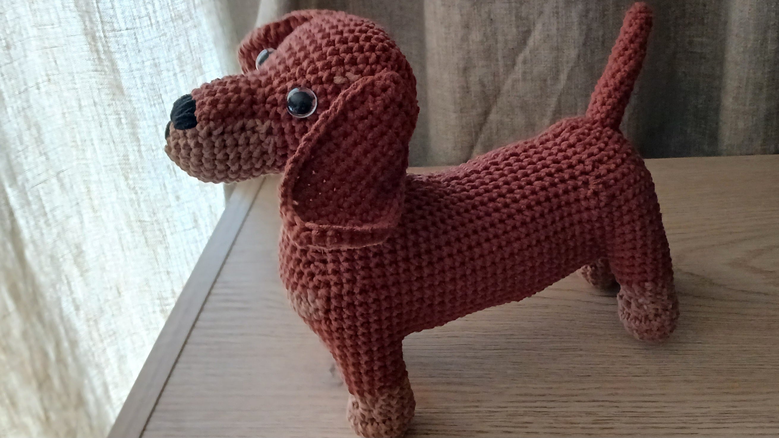Chocolate and Tan Dachshund Desk Buddy - Office Decoration For Dog Lovers