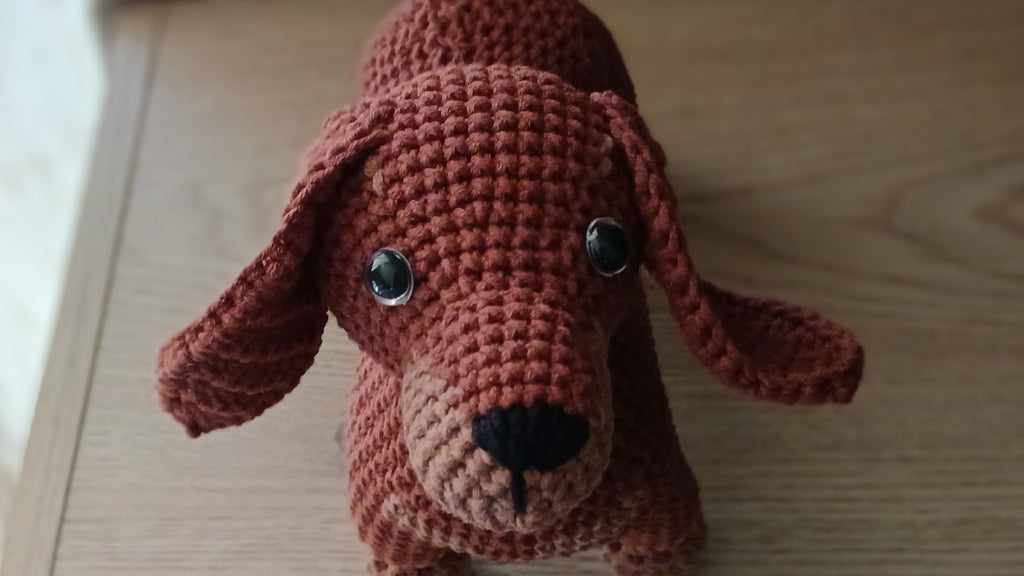 Chocolate and Tan Dachshund Desk Buddy - Office Decoration For Dog Lovers