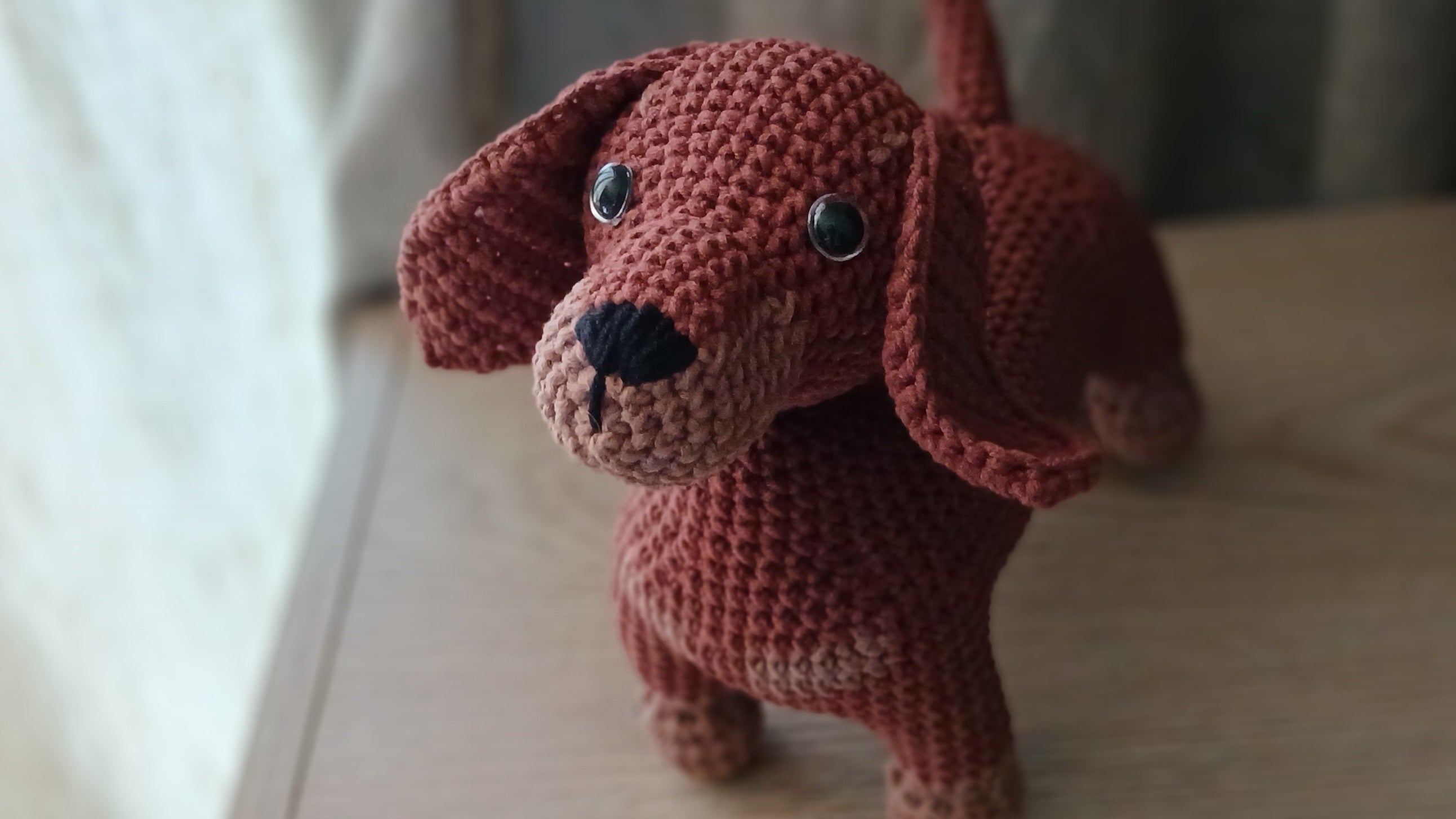 Chocolate and Tan Dachshund Desk Buddy - Office Decoration For Dog Lovers