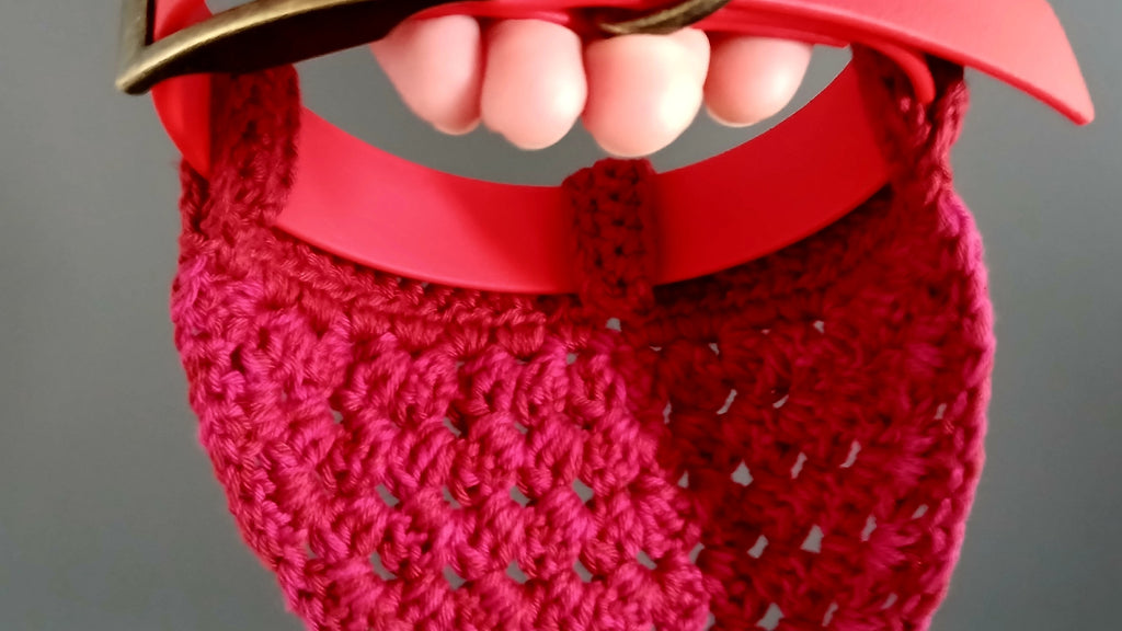 Small Red Dog Bandana, Crochet Dog Scarf, Slip Over The Collar Cotton Bandana
