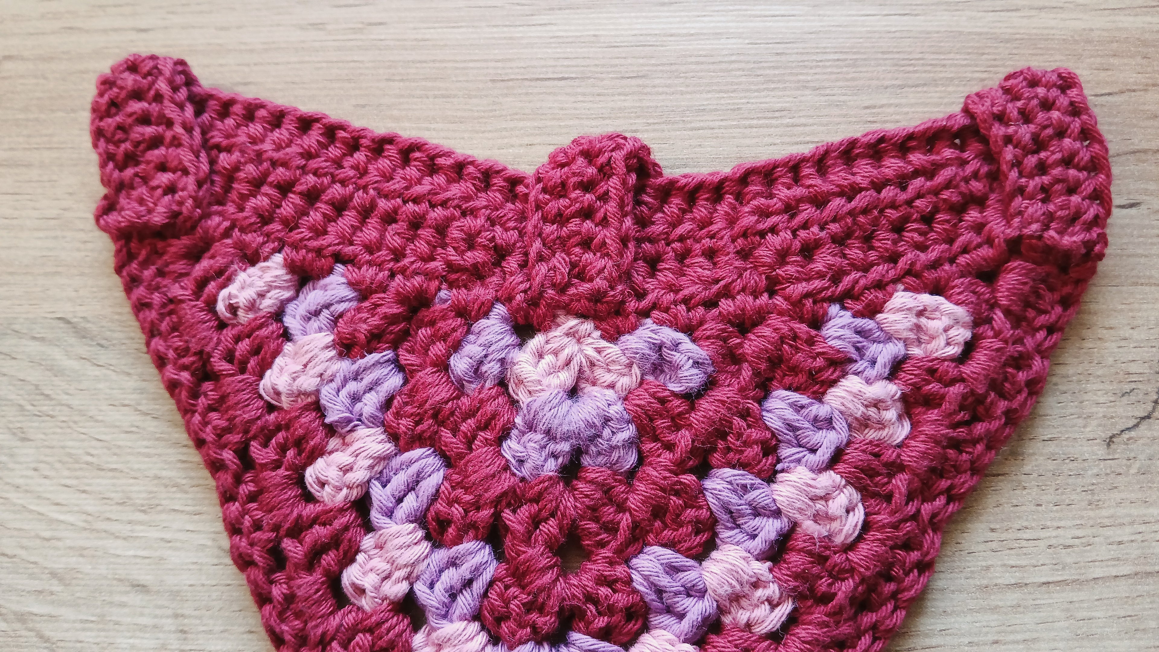 Kleine hondenbandana in framboos, lavendel en roze - katoenen bandana die over de halsband geschoven kan worden