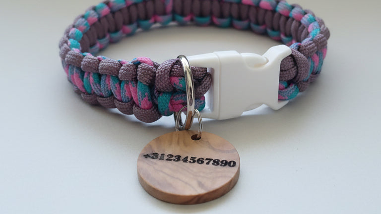 Personalisierte Laser-gravierte Hunde-ID-Marke - Rund